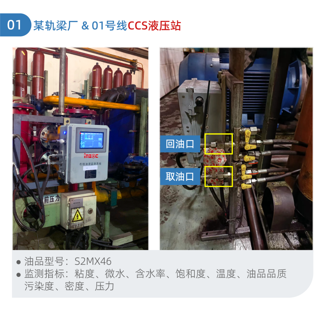 钢厂液压油监测系统